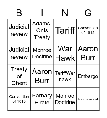 Module 4 Bingo Card