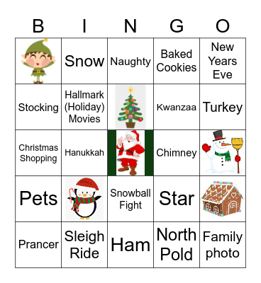 Holiday Bingo Card