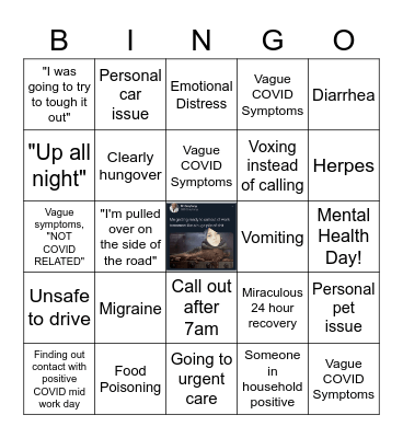 Ya'll Ready For The Sch-ick?! Bingo Card