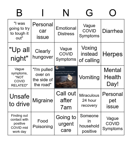 Ya'll Ready For The Sch-ick?! Bingo Card