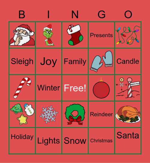 Christmas Bingo! Bingo Card