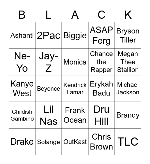 Black AF Holiday Mixer BINGO Card