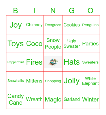 Holiday Bingo Card