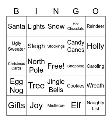 🎁Holiday Bingo🎁 Bingo Card