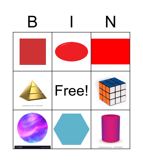 Shapes Bingo Card