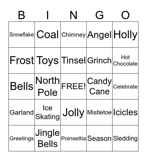 Christmas Bingo Card