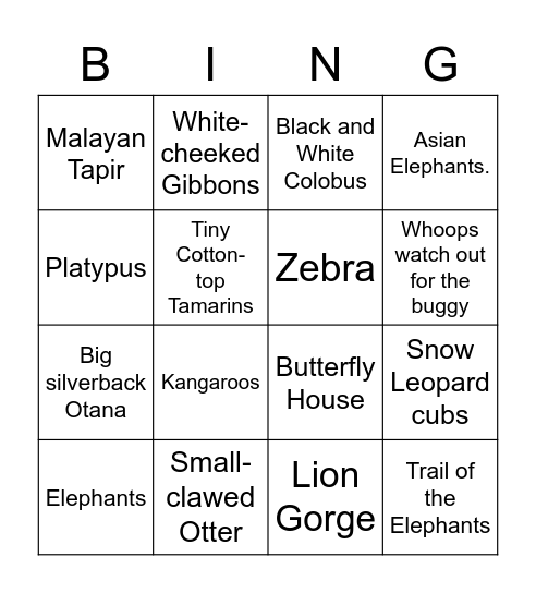 Bingo Card