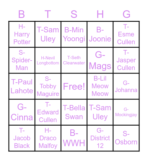 BINGOOOOOO Bingo Card