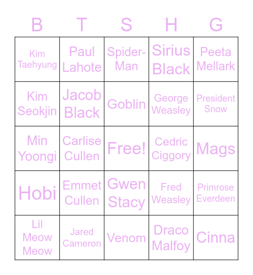 BINGO BOIIII Bingo Card