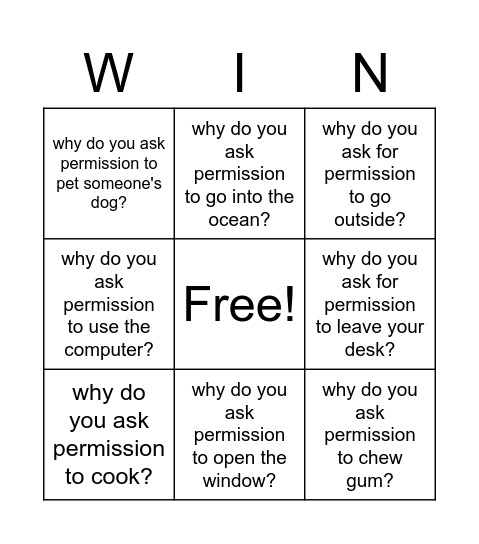 who will win!?!??! Bingo Card