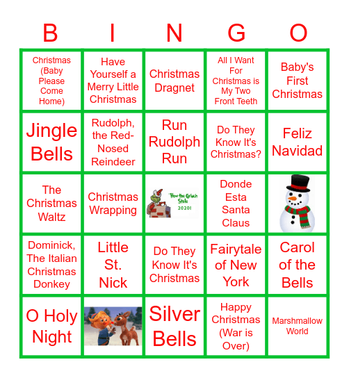 How the Grinch Stole 2020 Card 2 Bingo Card