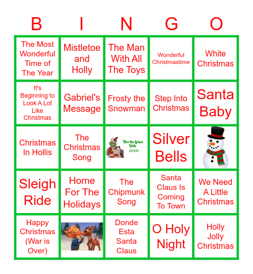 How the Grinch Stole 2020 Card 3 Bingo Card