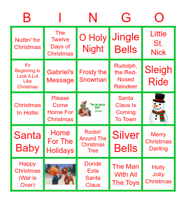 How the Grinch Stole 2020 Card 4 Bingo Card