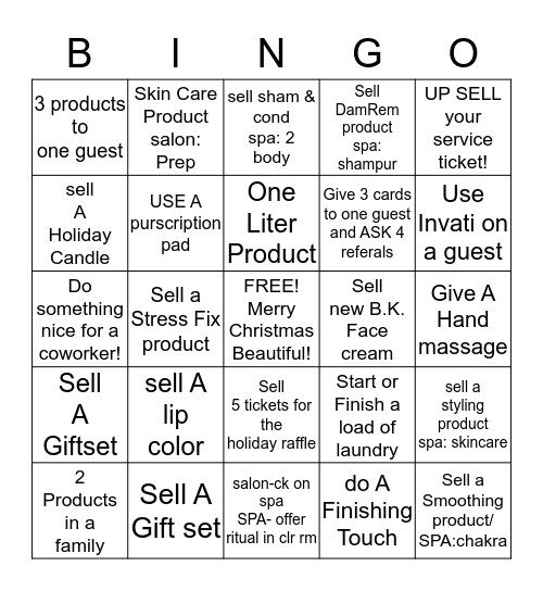 Twelve days till Christmas Bingo Card