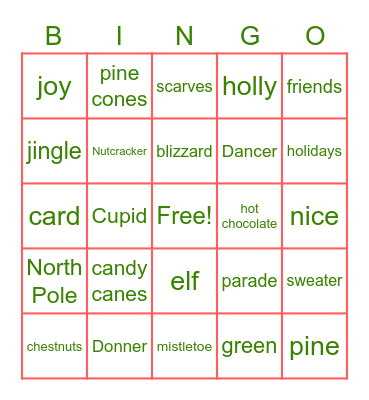 Systems Holiday Bingo Card