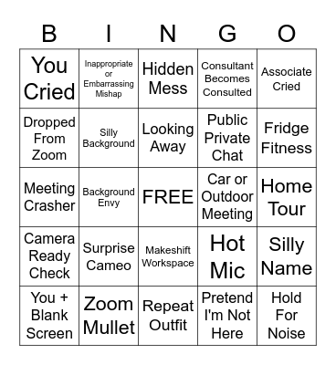 Consulting in 2020 Bingo Card