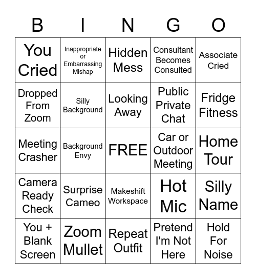 Consulting in 2020 Bingo Card