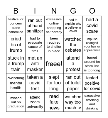 20202 Bingo Card