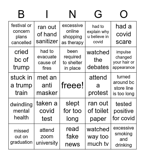 20202 Bingo Card