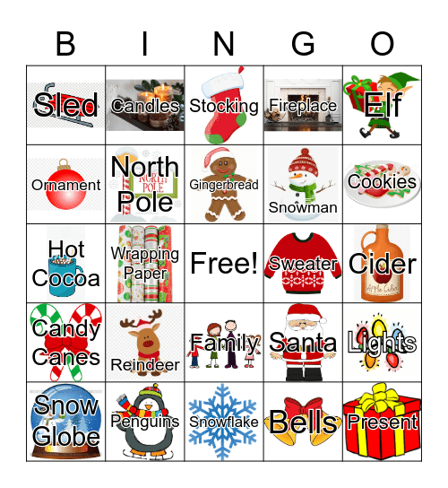 Holiday Bingo!! Bingo Card