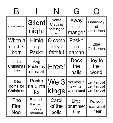 3 Bingo Card