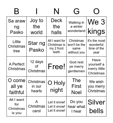 5 Bingo Card