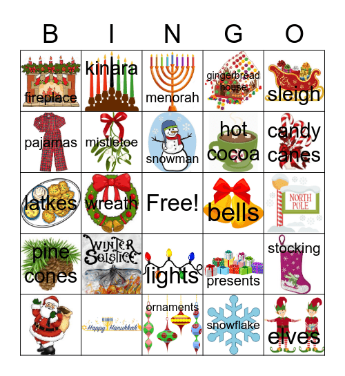 Holiday BINGO 2020 Bingo Card