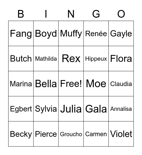 Paradox Cranky Bingo Card