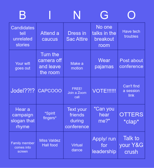 CENTRAL COAST Organizing Summit Bingo Card