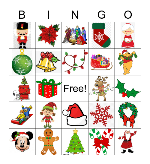 Holiday Bingo Card