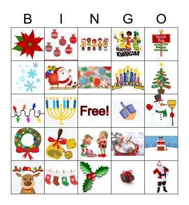Holiday Bingo Card
