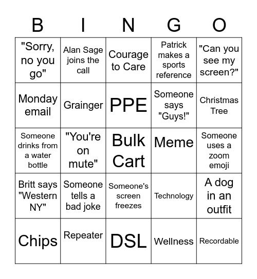 ATC Bingo Card