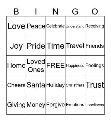 Christmas Bingo           Bingo Card