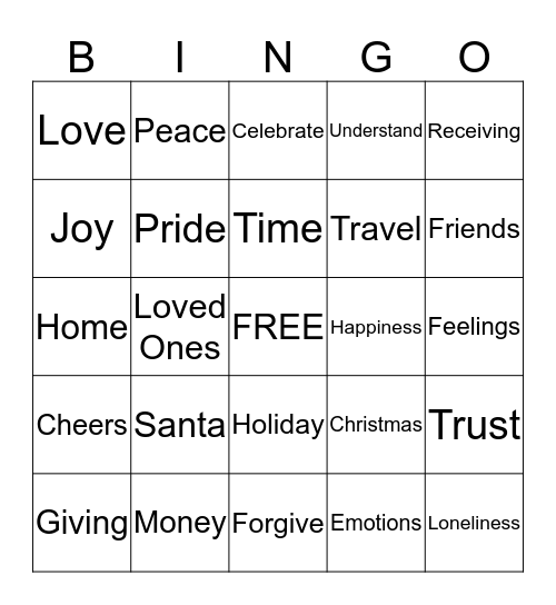 Christmas Bingo           Bingo Card
