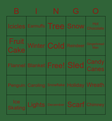 Winter Bingo Card