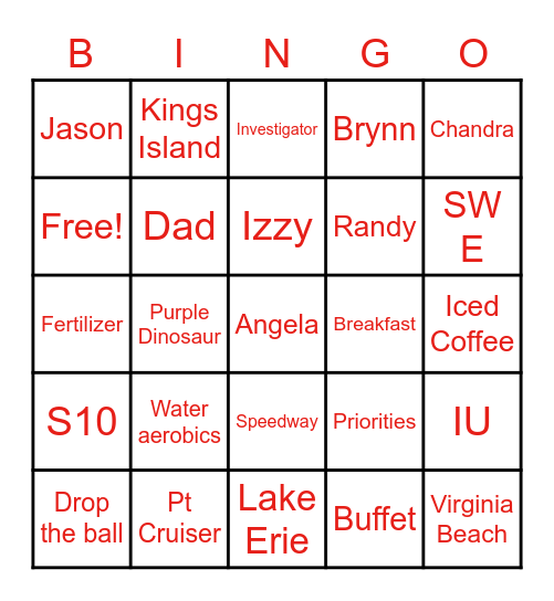 In Memory of Randy/Dad/Papaw Christmas 2020 Bingo Card