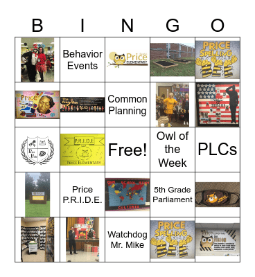 Price Bingo Card