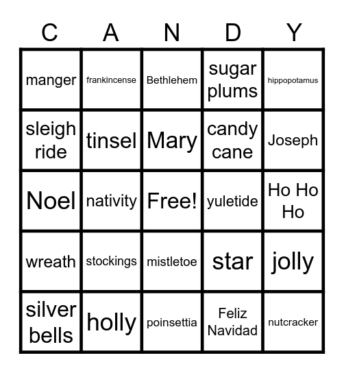 CHRISTMAS PARTY BINGO 2020! Bingo Card