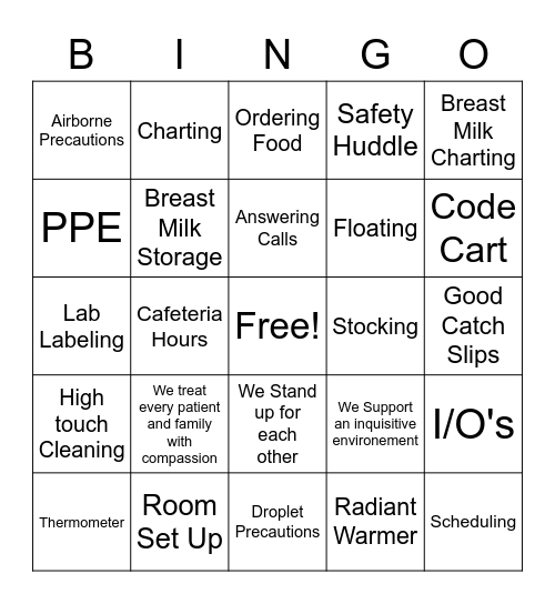 RTU TECH Bingo Card