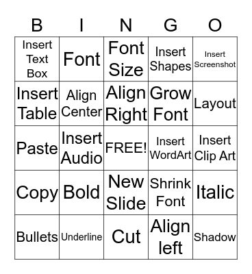 Bingo Card
