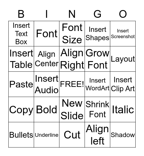 Bingo Card