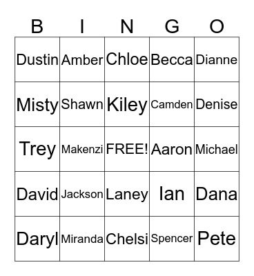 Bingo Bob Bingo Card