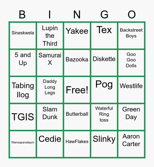 Bingo Ka Day Bingo Card
