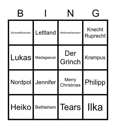 Atlas Weihnachtsbingo Card