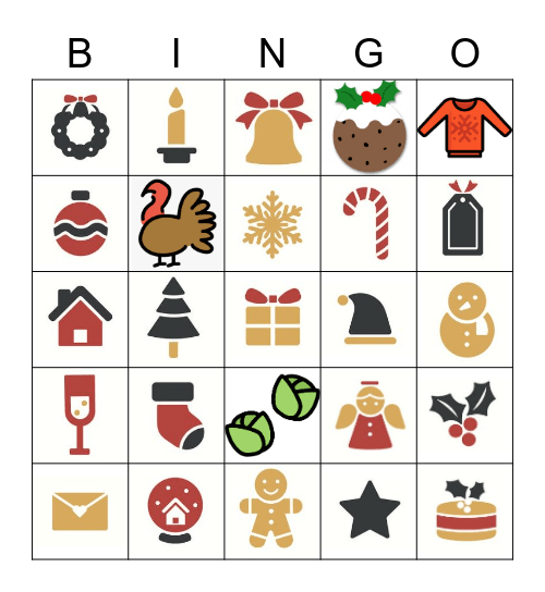 DCX Chrismas Bingo Card