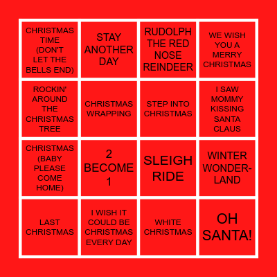 CHRISTMAS DISCO BINGO Card