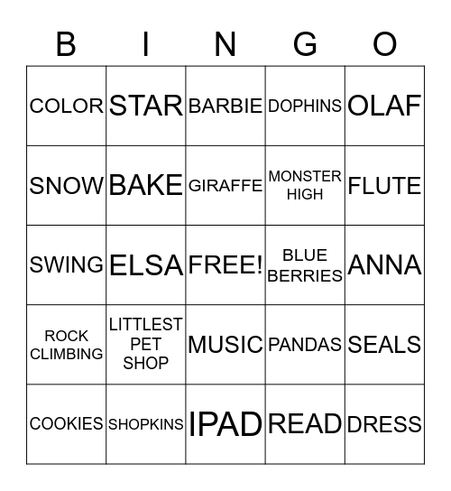 HAPPY BIRTHDAY KRISTEN Bingo Card