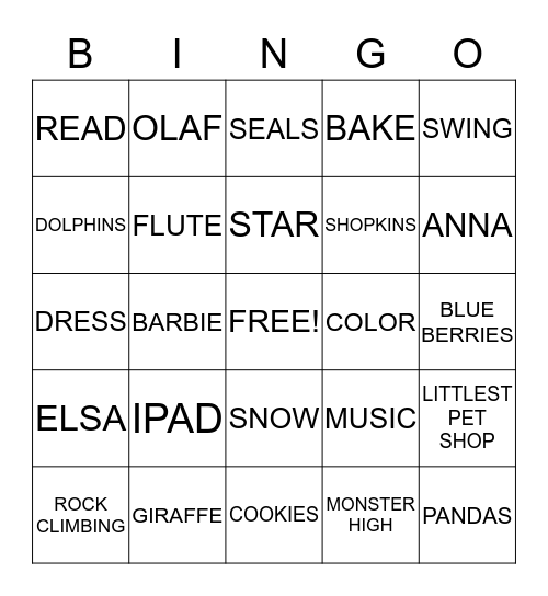 HAPPY BIRTHDAY KRISTEN Bingo Card