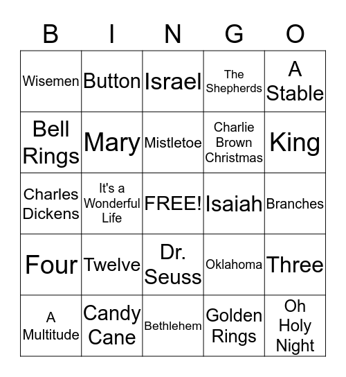 Christmas Bingo Card