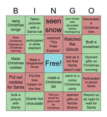 Troupe 6162 Christmas Bingo!! Bingo Card